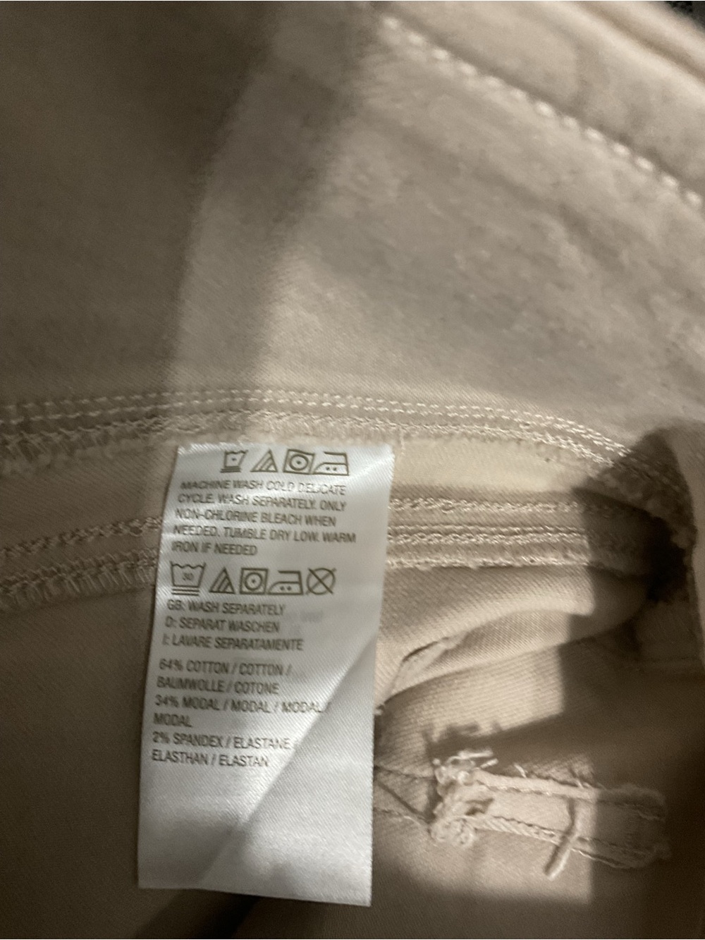 Kim Gravel Beige Women's Pull-On jeans - Picture 4 of 4